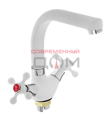 Кух.смеситель FRAP F5408-08 с кран-буксой, белый